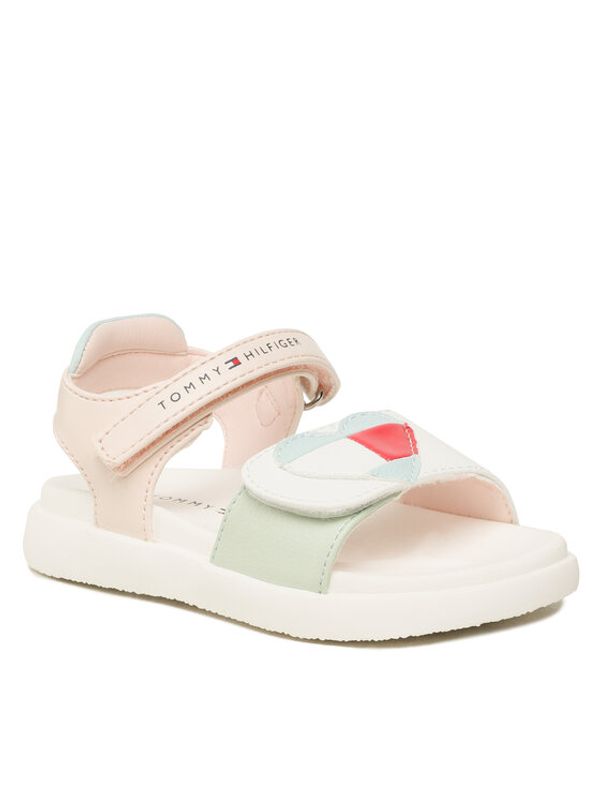 Tommy Hilfiger Tommy Hilfiger Сандали Heart Velcro Sandal T1A2-32754-1355 S Бял