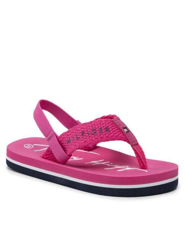Tommy Hilfiger Tommy Hilfiger Сандали Logo Print Flip Flop T1A8-32199-0058 Розов