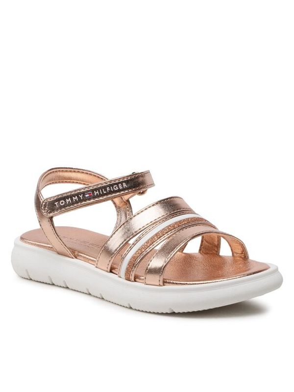 Tommy Hilfiger Tommy Hilfiger Сандали Stripes Velcro Sandal T4A2-32771-1372 M Златист