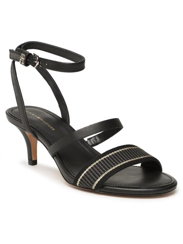 Tommy Hilfiger Tommy Hilfiger Сандали Th Webbing Mid Heel Sandal FW0FW07276 Черен