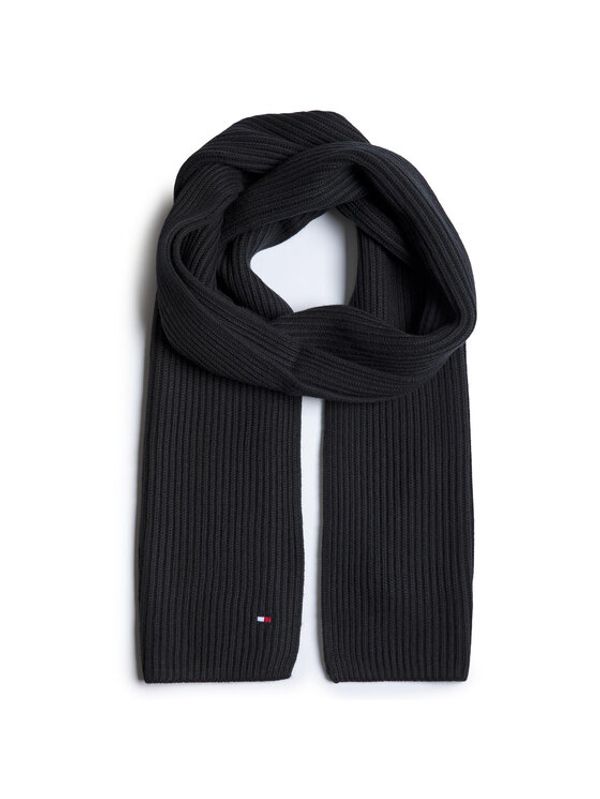 Tommy Hilfiger Tommy Hilfiger Шал Pima Cotton Scarf AM0AM06546 Черен