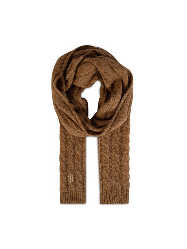 Tommy Hilfiger Tommy Hilfiger Шал Th Timeless Scarf Cable AW0AW14011 Кафяв