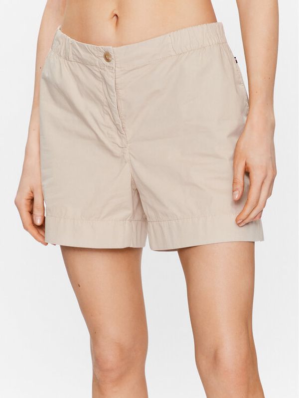Tommy Hilfiger Tommy Hilfiger Шорти от плат 1985 WW0WW38729 Бежов Regular Fit