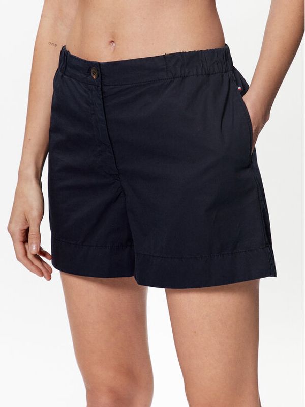 Tommy Hilfiger Tommy Hilfiger Шорти от плат 1985 WW0WW38729 Тъмносин Regular Fit