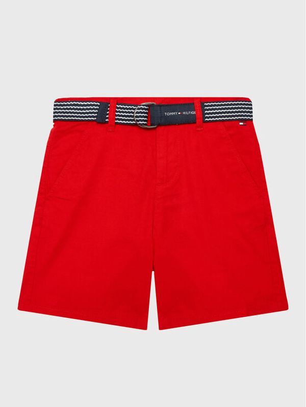 Tommy Hilfiger Tommy Hilfiger Шорти от плат Essential KB0KB08127 D Червен Slim Fit