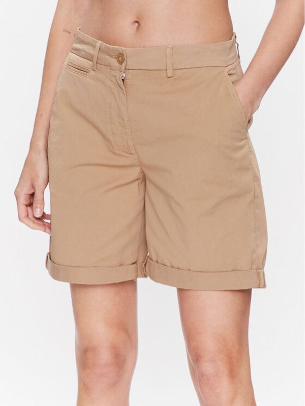 Tommy Hilfiger Tommy Hilfiger Шорти от плат WW0WW37772 Бежов Regular Fit