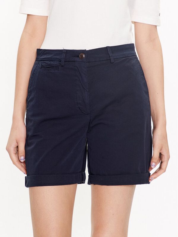 Tommy Hilfiger Tommy Hilfiger Шорти от плат WW0WW37772 Тъмносин Regular Fit