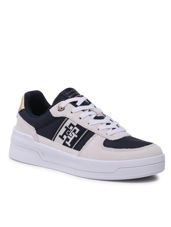 Tommy Hilfiger Tommy Hilfiger Сникърси Basket Sneaker With Webbing Gold FW0FW07175 Тъмносин
