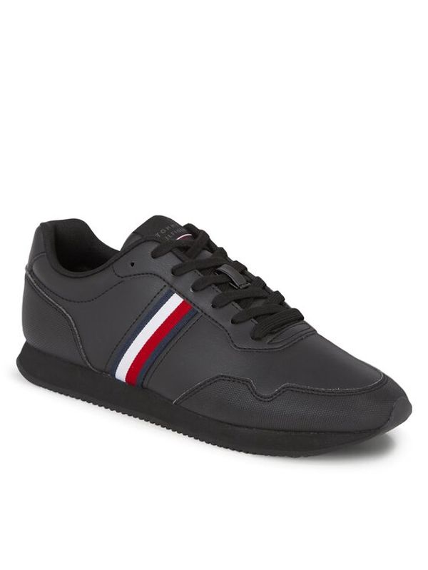 Tommy Hilfiger Tommy Hilfiger Сникърси Core Lo Runner Pu Lth FM0FM04834 Черен