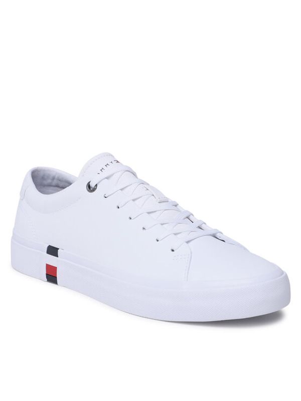Tommy Hilfiger Tommy Hilfiger Сникърси Corporate Leather Detail Vulc FM0FM04589 Бял