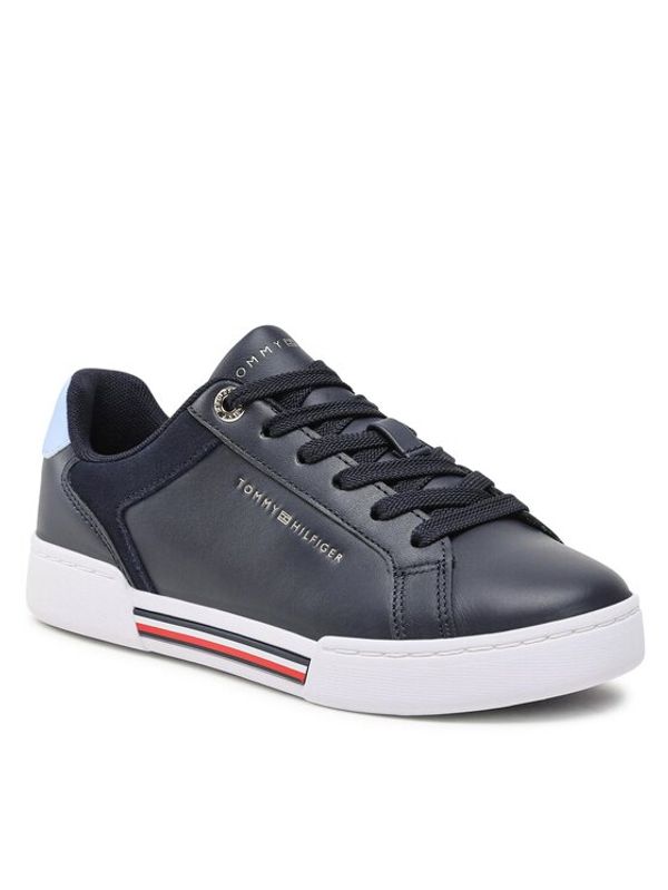 Tommy Hilfiger Tommy Hilfiger Сникърси Court Sneaker Global Stripes FW0FW07118 Тъмносин