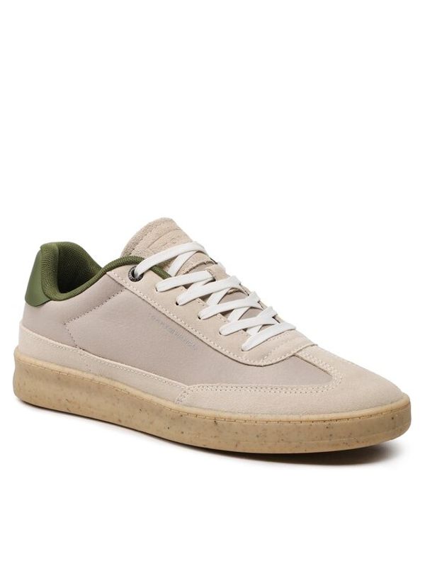 Tommy Hilfiger Tommy Hilfiger Сникърси Court Sneaker Mix Cup FM0FM04484 Бежов