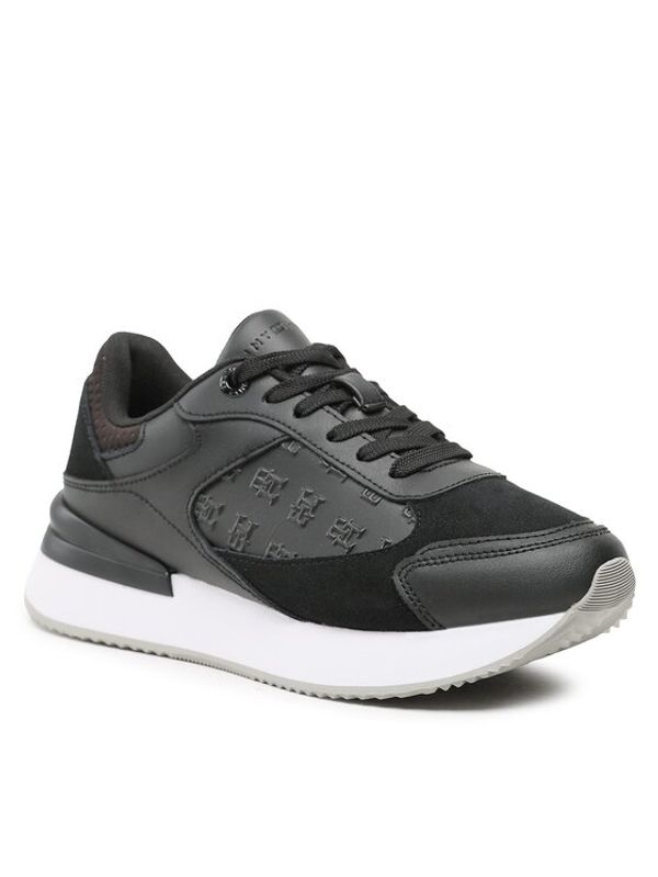 Tommy Hilfiger Tommy Hilfiger Сникърси Elevated Embossed Sneaker FW0FW07452 Черен