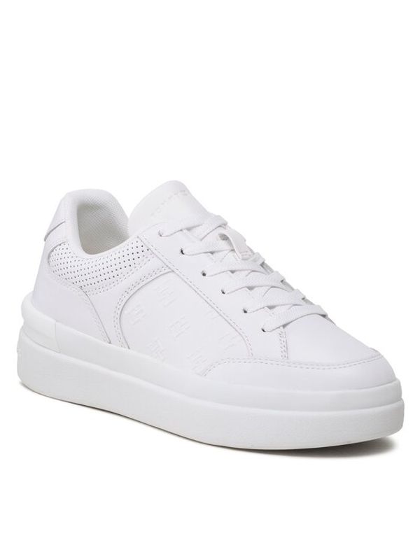 Tommy Hilfiger Tommy Hilfiger Сникърси Embossed Court Sneaker FW0FW07297 Бял