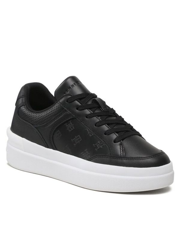 Tommy Hilfiger Tommy Hilfiger Сникърси Embossed Court Sneaker FW0FW07297 Черен