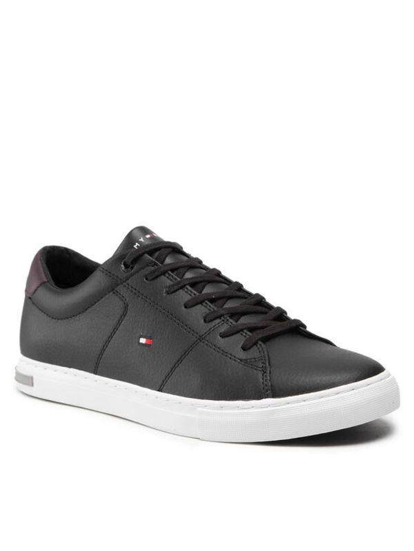 Tommy Hilfiger Tommy Hilfiger Сникърси Essential Leather Detail Vulc FM0FM04047 Черен