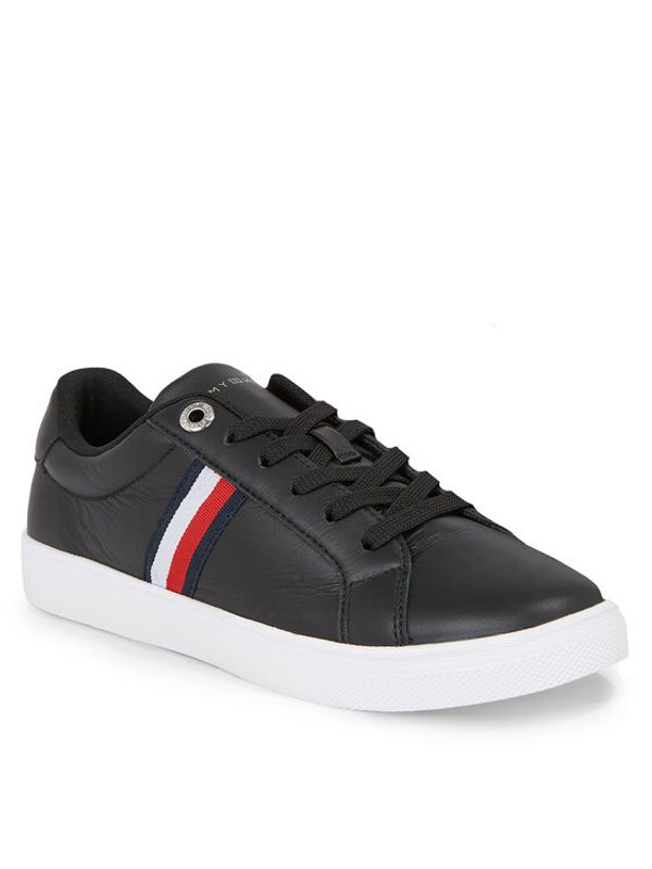 Tommy Hilfiger Tommy Hilfiger Сникърси Essential Stripes Court Sneaker FW0FW07449 Черен