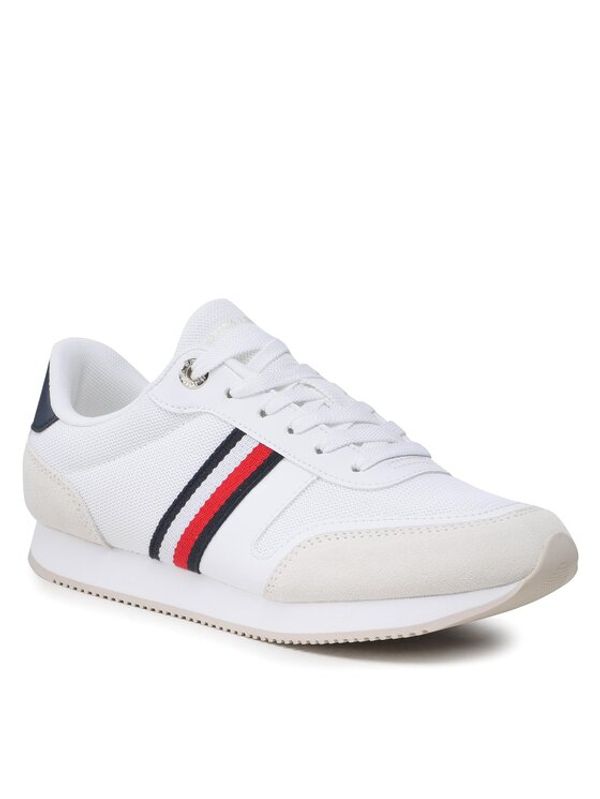 Tommy Hilfiger Tommy Hilfiger Сникърси Essential Stripes Runner FW0FW07382 Бял