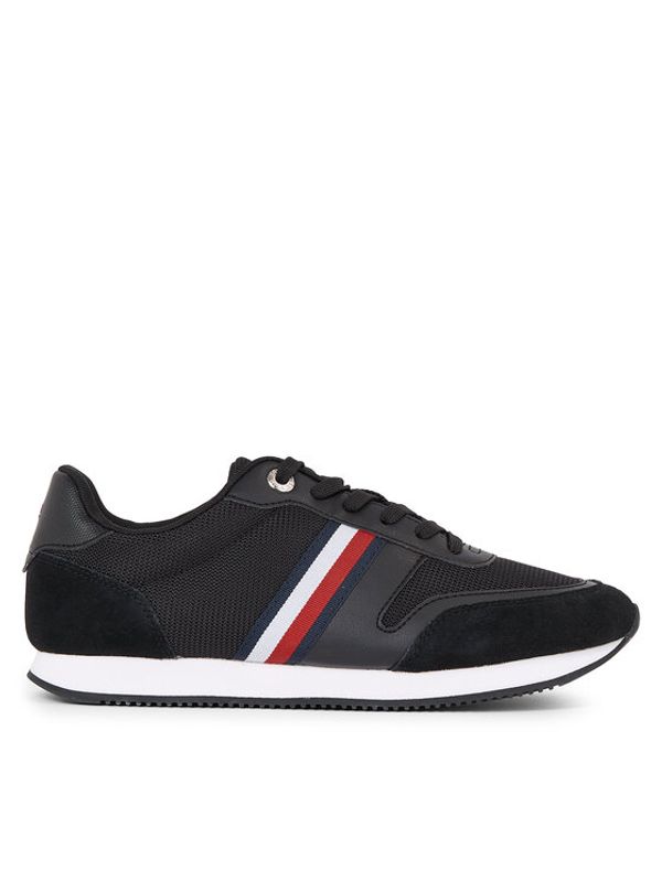 Tommy Hilfiger Tommy Hilfiger Сникърси Essential Stripes Runner FW0FW07450 Черен