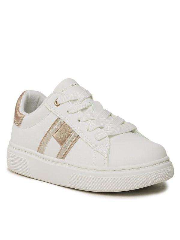 Tommy Hilfiger Tommy Hilfiger Сникърси Flag Low Cut Lace-Up Sneaker T3A9-32703-1355 M Бял