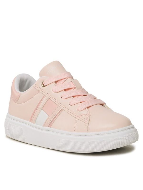 Tommy Hilfiger Tommy Hilfiger Сникърси Flag Low Cut Lace-Up Sneaker T3A9-32703-1355 M Розов
