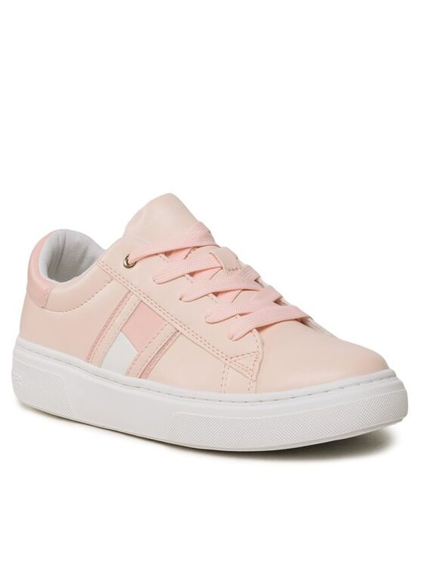 Tommy Hilfiger Tommy Hilfiger Сникърси Flag Low Cut Lace-Up Sneaker T3A9-32703-1355 S Розов