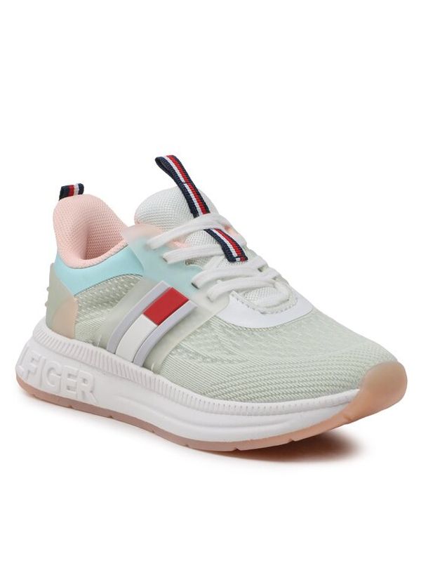 Tommy Hilfiger Tommy Hilfiger Сникърси Flag Low Cut Lace-Up Sneaker T3A9-32747-0308 M Зелен