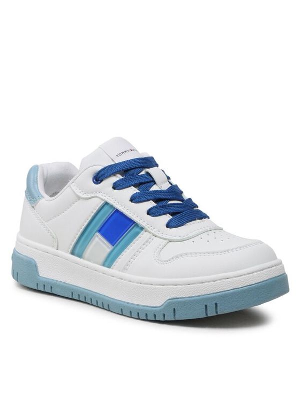 Tommy Hilfiger Tommy Hilfiger Сникърси Flag Low Cut Lace-Up Sneaker T3X9-32869-1355 M Бял