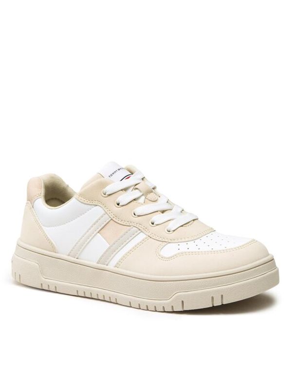 Tommy Hilfiger Tommy Hilfiger Сникърси Flag Low Cut Lace-Up Sneaker T3X9-32870-1467 S Бежов