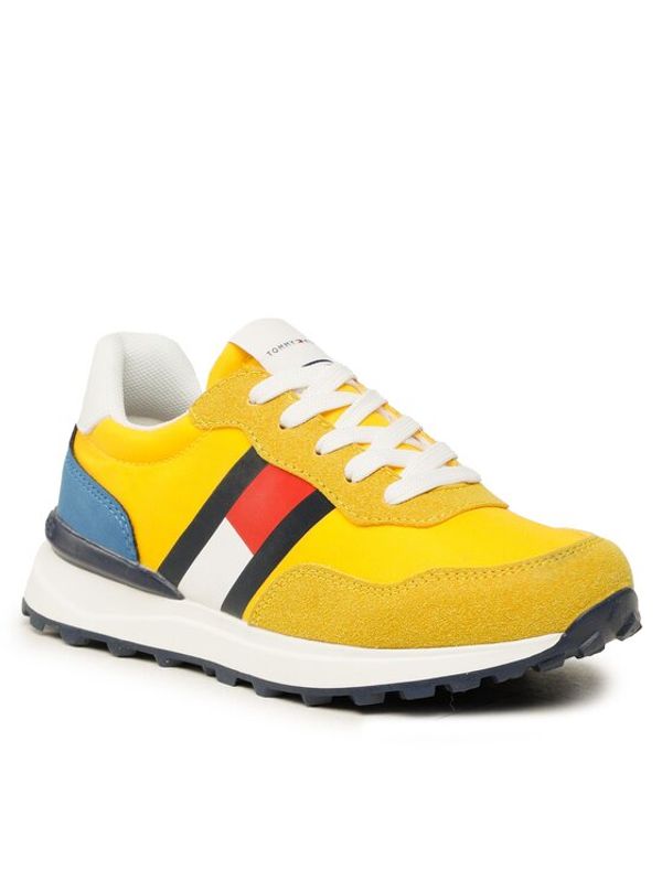 Tommy Hilfiger Tommy Hilfiger Сникърси Flag Low Cut Lace-Up Sneaker T3X9-32886-1587 M Жълт