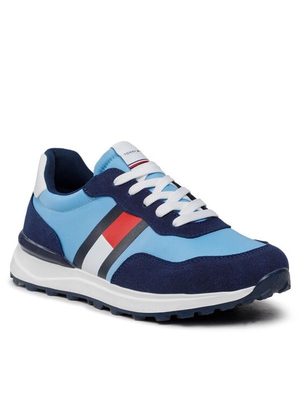Tommy Hilfiger Tommy Hilfiger Сникърси Flag Low Cut Lace-Up Sneaker T3X9-32886-1587 S Син