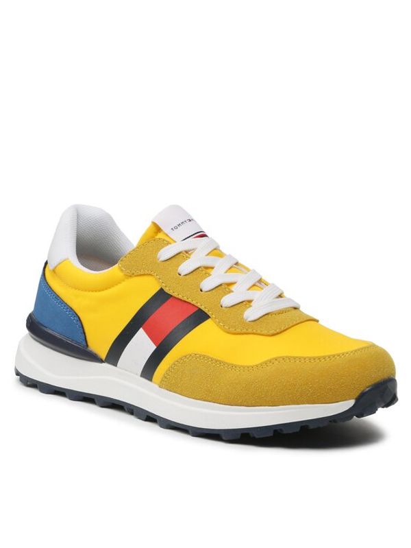 Tommy Hilfiger Tommy Hilfiger Сникърси Flag Low Cut Lace-Up Sneaker T3X9-32886-1587 S Жълт