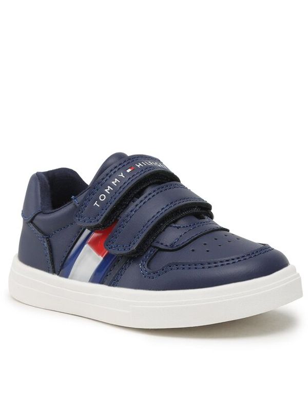 Tommy Hilfiger Tommy Hilfiger Сникърси Flag Low Cut Velcro Sneaker T1B9-32841-1355 S Тъмносин