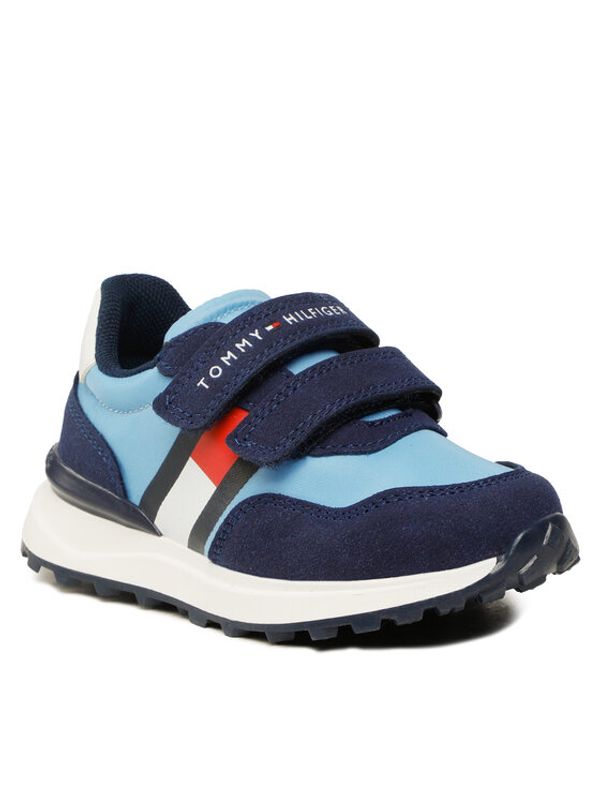 Tommy Hilfiger Tommy Hilfiger Сникърси Flag Low Cut Velcro Sneaker T1B9-32881-1587 M Син