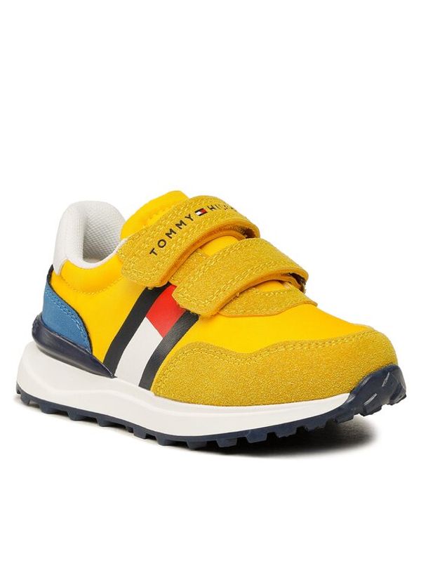 Tommy Hilfiger Tommy Hilfiger Сникърси Flag Low Cut Velcro Sneaker T1B9-32881-1587 M Жълт