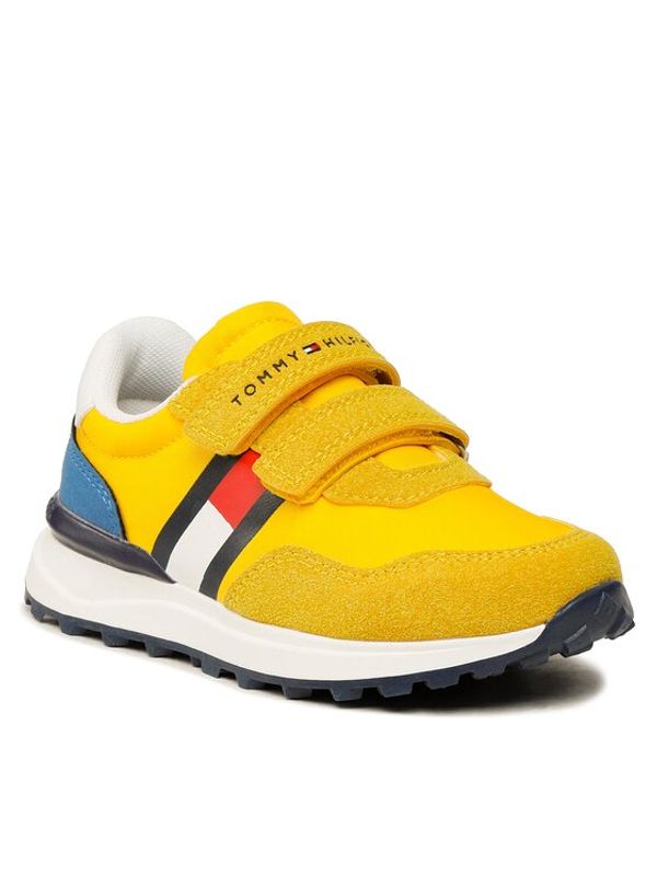 Tommy Hilfiger Tommy Hilfiger Сникърси Flag Low Cut Velcro Sneaker T1B9-32881-1587 S Жълт