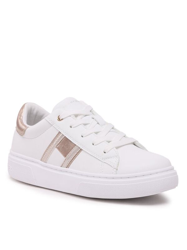Tommy Hilfiger Tommy Hilfiger Сникърси Flag Low Lace-Up Sneaker T3A9-32703-1355 S Бял