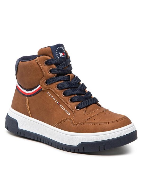 Tommy Hilfiger Tommy Hilfiger Сникърси High Top Lace-Up Sneaker T3B9-32482-1355 M Кафяв