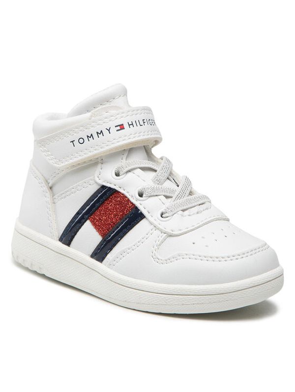 Tommy Hilfiger Tommy Hilfiger Сникърси High Top Lace-Up/Velcro Sneaker T3A9-32330-1438 M Бял