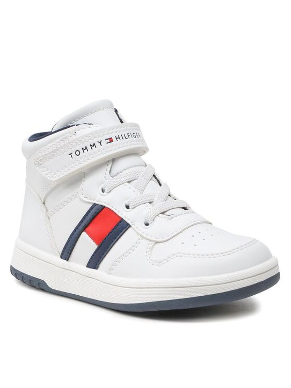 Tommy Hilfiger Tommy Hilfiger Сникърси High Top Lace-Up/Velcro Sneaker T3B9-32476-1351 S Бял