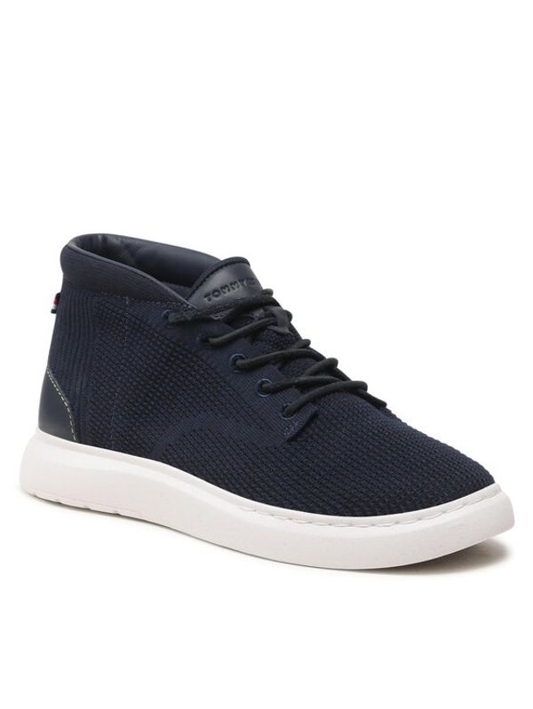 Tommy Hilfiger Tommy Hilfiger Сникърси Knit Hybrid Boot FM0FM04455 Тъмносин