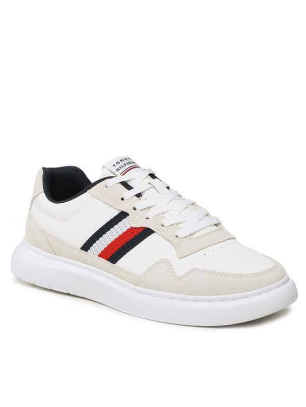 Tommy Hilfiger Tommy Hilfiger Сникърси Lightweight Leather Mix Cup FM0FM04427 Бял