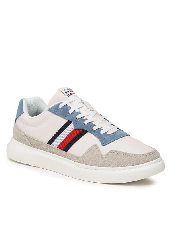 Tommy Hilfiger Tommy Hilfiger Сникърси Lightweight Leather Mix Cup FM0FM04427 Бял