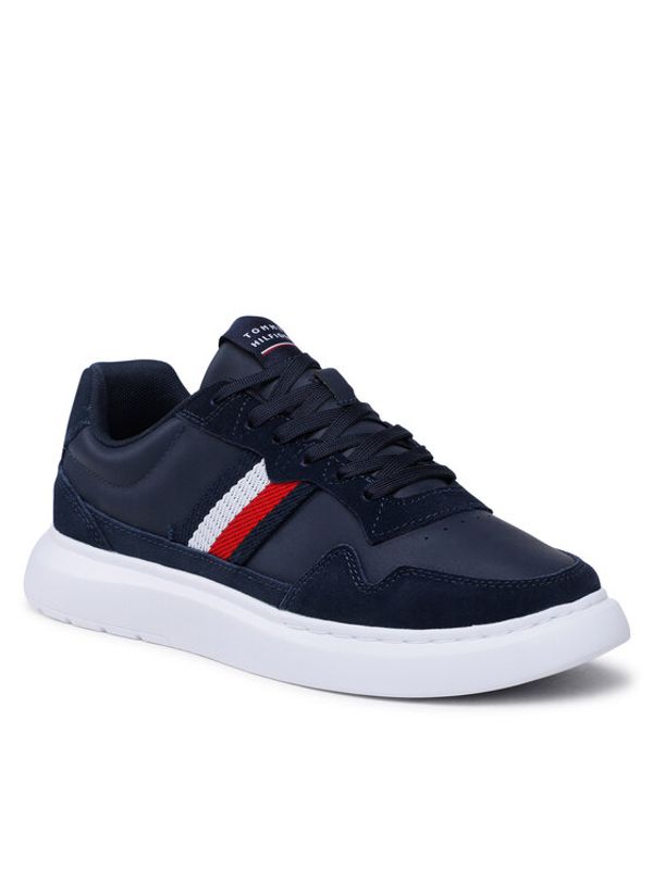 Tommy Hilfiger Tommy Hilfiger Сникърси Lightweight Leather Mix Cup FM0FM04427 Тъмносин