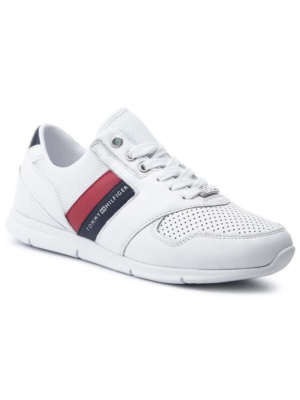 Tommy Hilfiger Tommy Hilfiger Сникърси Lightweight Leather Sneaker FW0FW04261 Бял