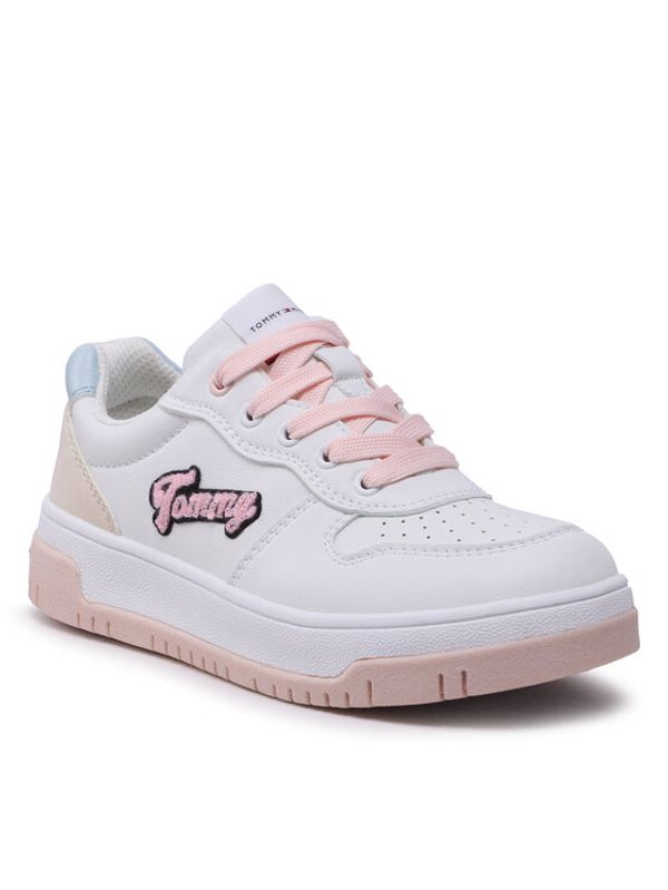 Tommy Hilfiger Tommy Hilfiger Сникърси Logo Low Cut Lace-Up Sneaker T3A9-32726-1592 S Бял