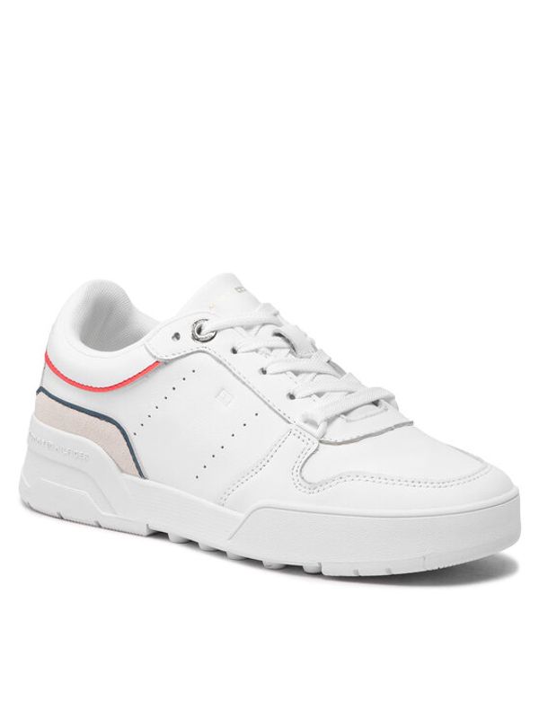 Tommy Hilfiger Tommy Hilfiger Сникърси Low Cut Basket Sneaker FW0FW06524 Бял