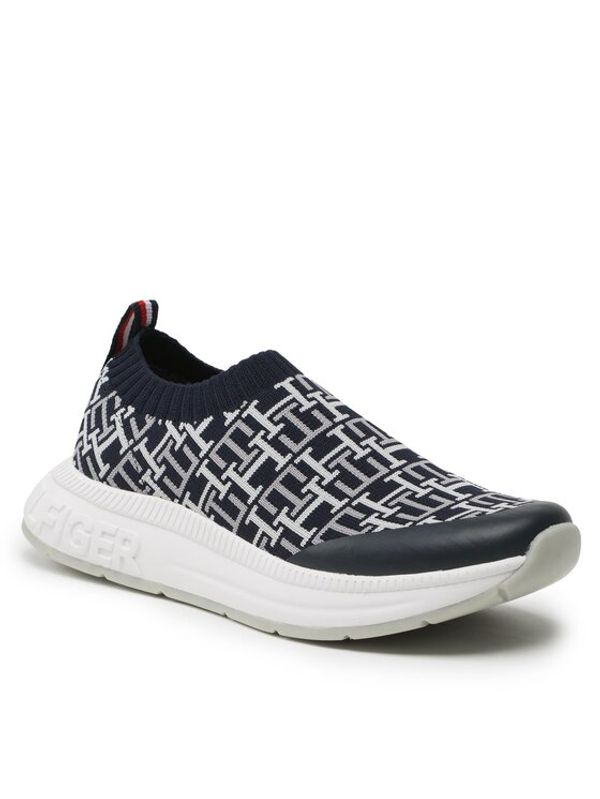 Tommy Hilfiger Tommy Hilfiger Сникърси Low Cut Easy-On T3A9-32746-0034X079 S Тъмносин