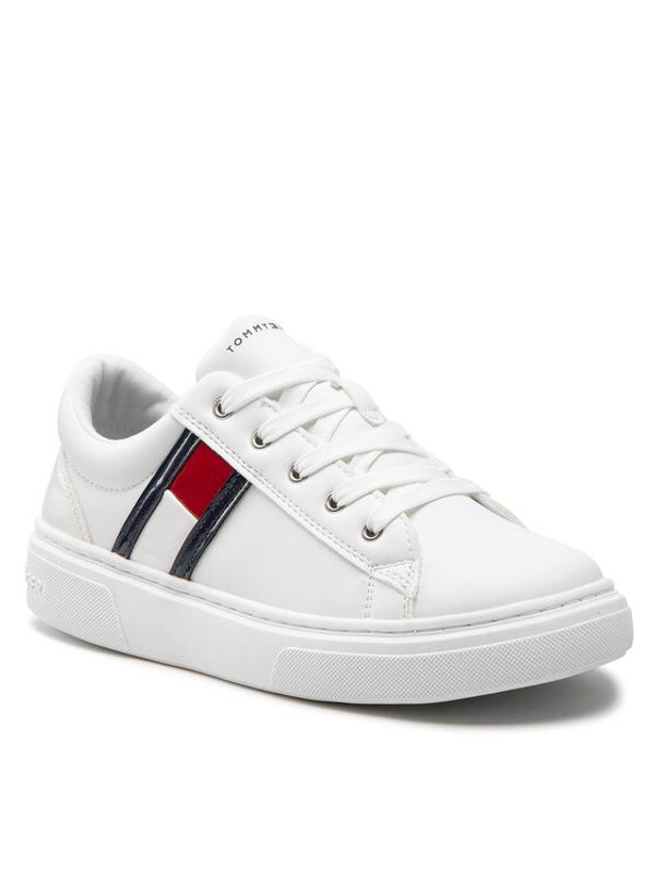 Tommy Hilfiger Tommy Hilfiger Сникърси Low Cut Lace-Up Sneaker T3A9-32310-1451 S Бял