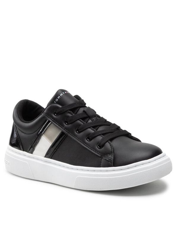 Tommy Hilfiger Tommy Hilfiger Сникърси Low Cut Lace-Up Sneaker T3A9-32310-1451 S Черен